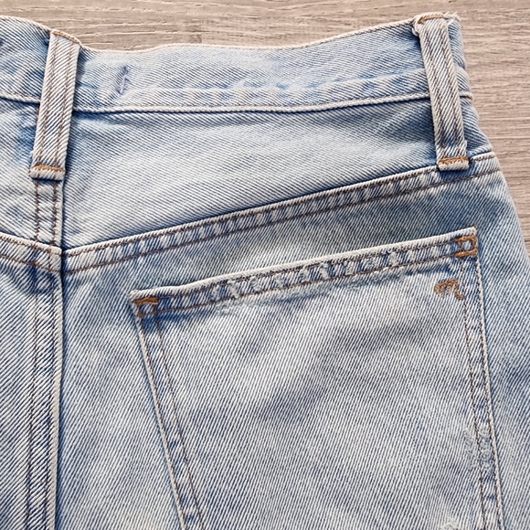 MADEWELL 100% Cotton Relaxed Denim Cutoff Button Fly Light Wash Jean Shorts 23 - Picture 12 of 13